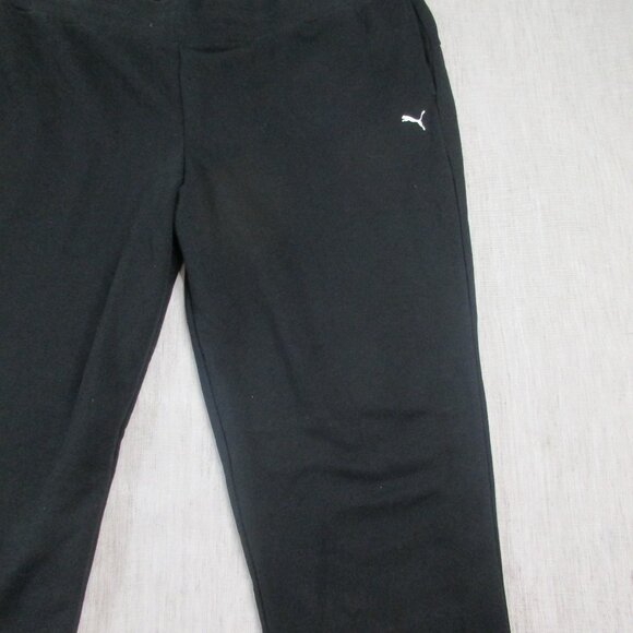 PUMA Jogger Sweatpants Mens 2XL Black Fitted Gym Sports Athletic Elastic Waist - Picture 3 of 8